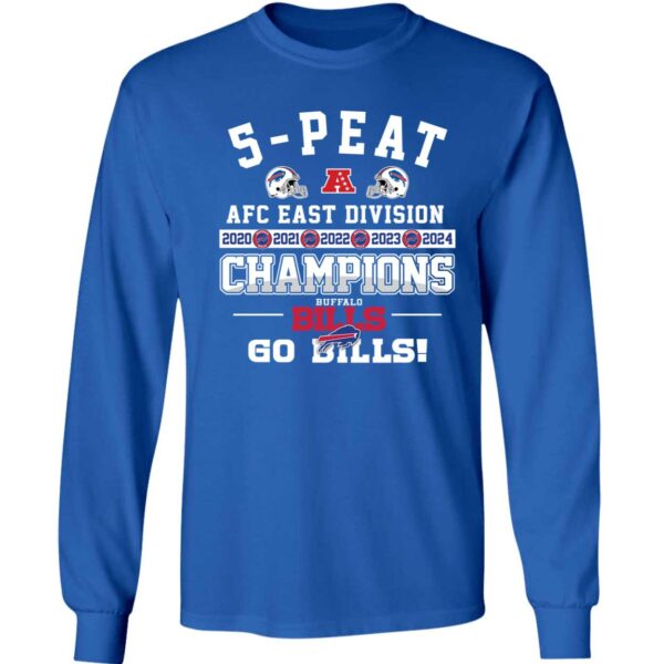 Buffalo Bills 5 Peat 2024 AFC East Division Champions Go Bills Long Sleeve