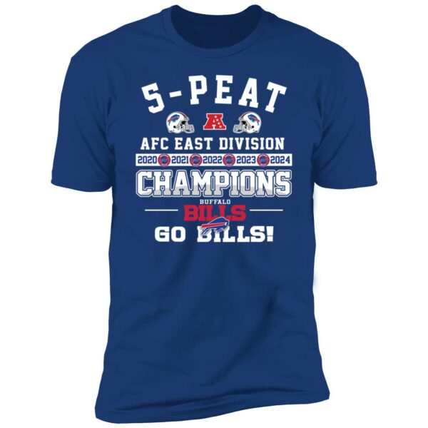 Buffalo Bills 5 Peat 2024 AFC East Division Champions Go Bills Premium Shirt