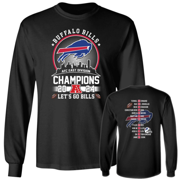 Buffalo Bills AFC East Division Champions 2024 Let's Go Bills Long Sleeve