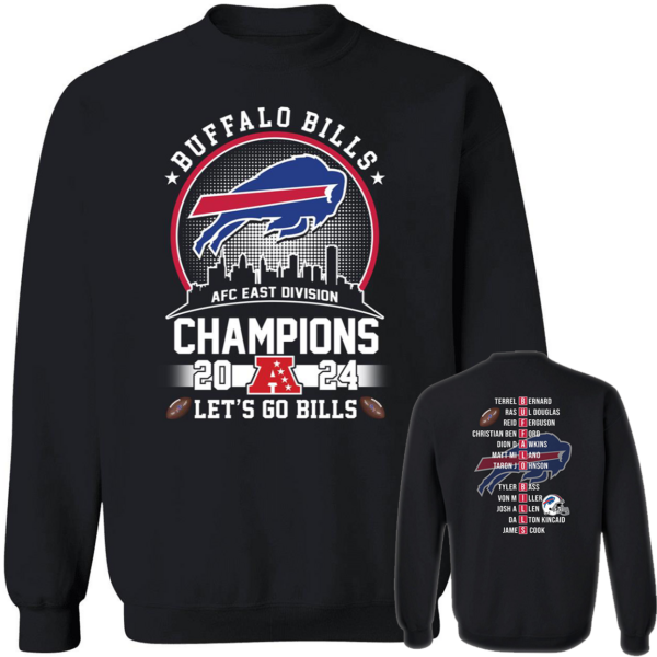 Buffalo Bills AFC East Division Champions 2024 Let's Go Bills Sweatshirt