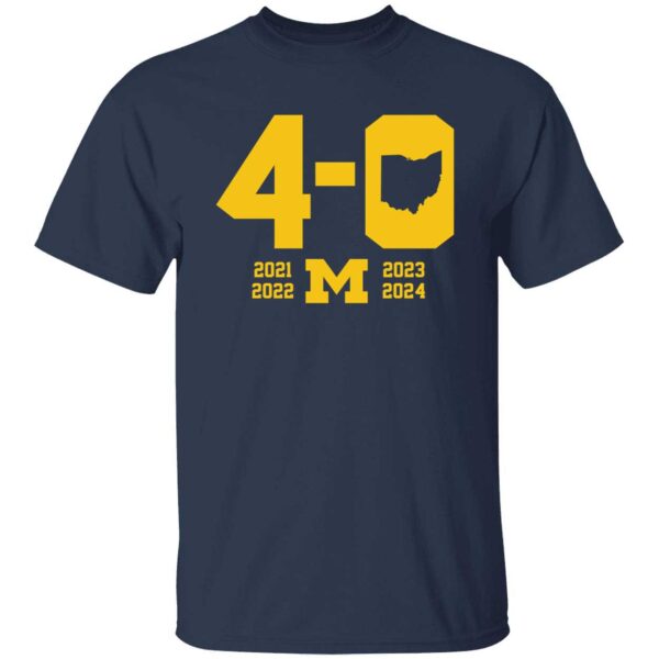 Michigan Football 4 0 In The Game Shirt