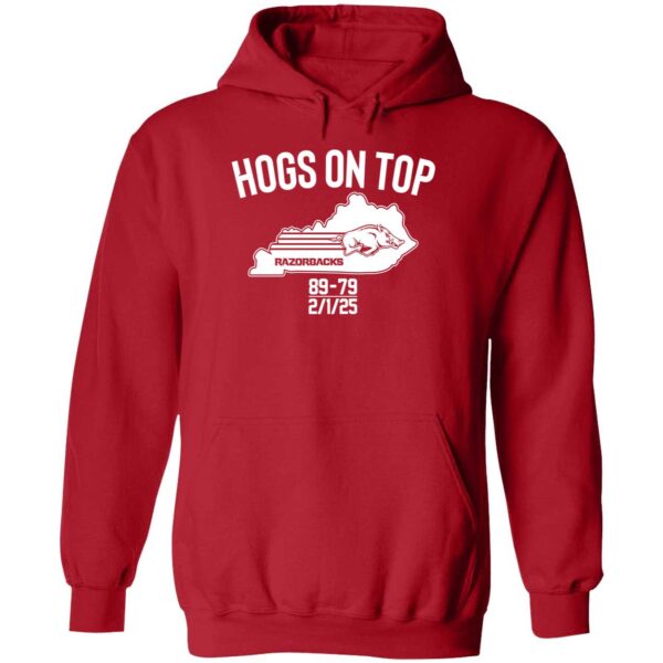 Arkansas Basketball Hogs On Top Of Kentucky Hoodie
