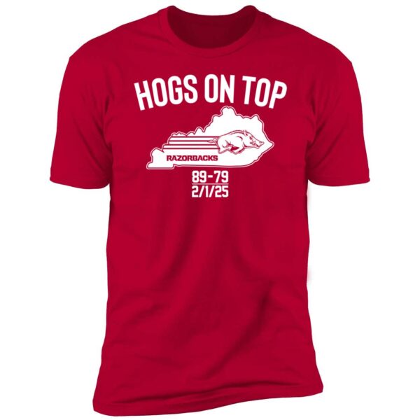 Arkansas Basketball Hogs On Top Of Kentucky Premium Shirt