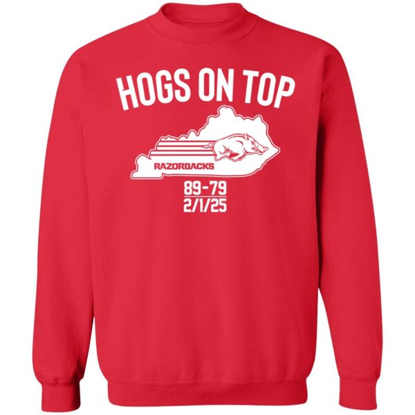 Arkansas Basketball Hogs On Top Of Kentucky Sweatshirt