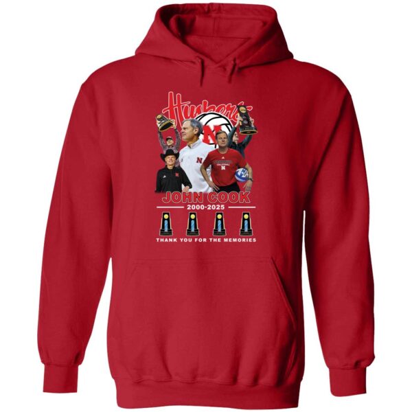 Huskers John Cook 2000 2025 Thank You For The Memories Hoodie