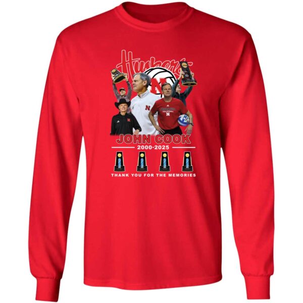 Huskers John Cook 2000 2025 Thank You For The Memories Long Sleeve
