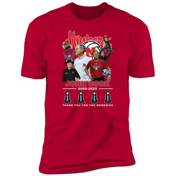 Huskers John Cook 2000 2025 Thank You For The Memories Premium Shirt
