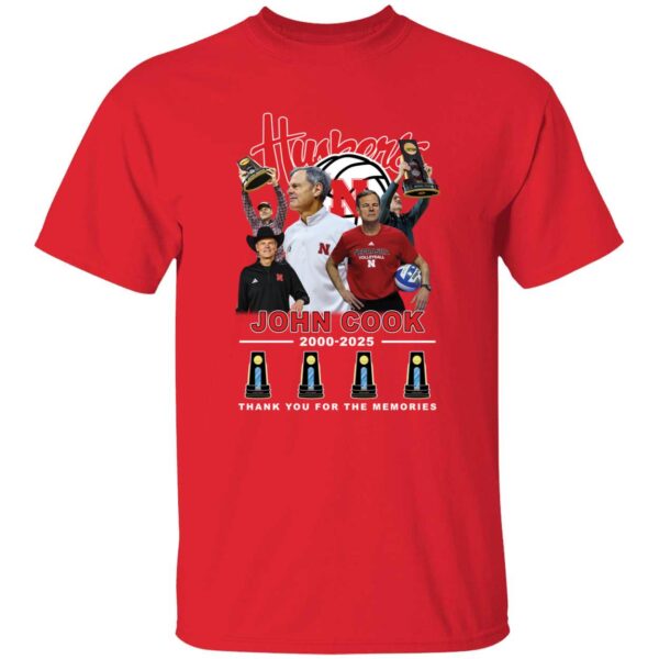 Huskers John Cook 2000 2025 Thank You For The Memories Shirt