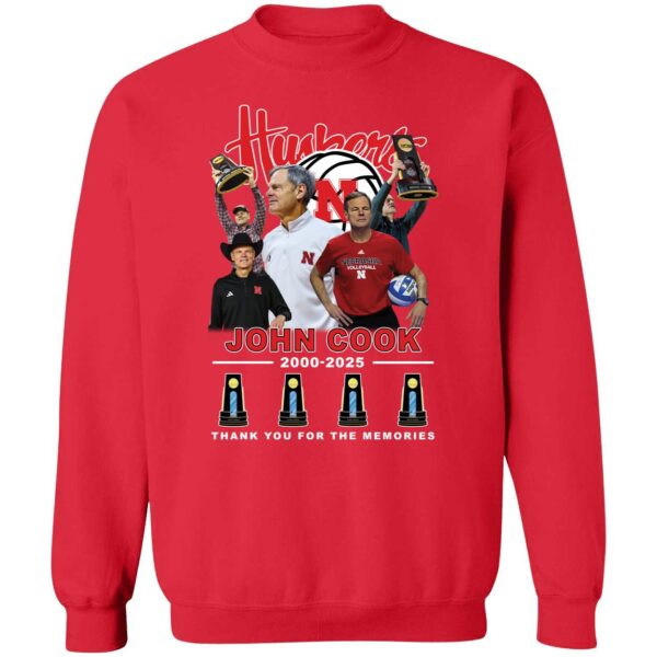 Huskers John Cook 2000 2025 Thank You For The Memories Sweatshirt