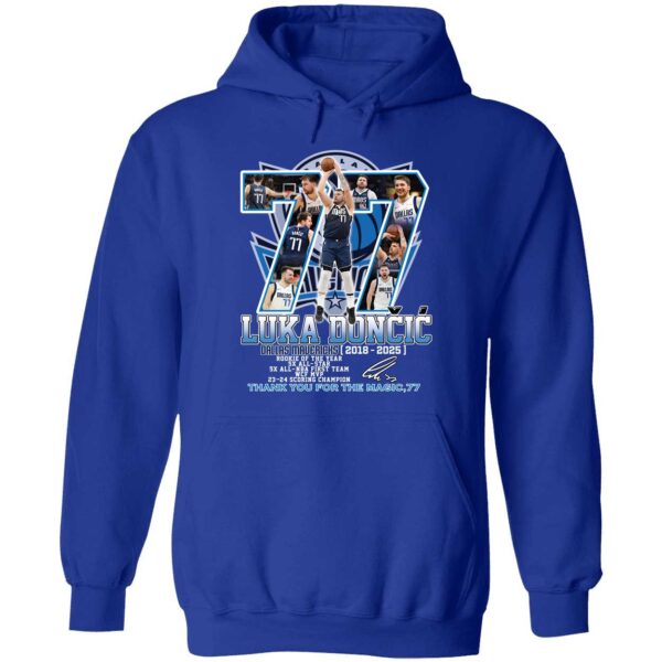 Luka Doncic Dallas Mavericks 2018 – 2025 Thank You For The Magic 77 Hoodie