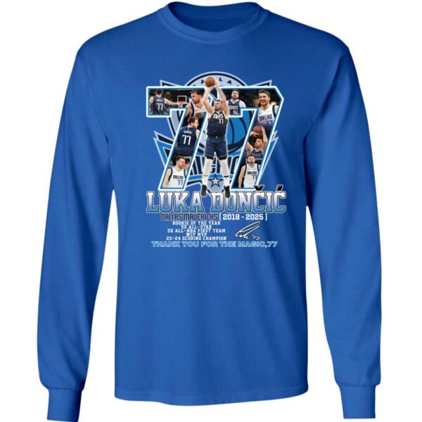 Luka Doncic Dallas Mavericks 2018 – 2025 Thank You For The Magic 77 Long Sleeve