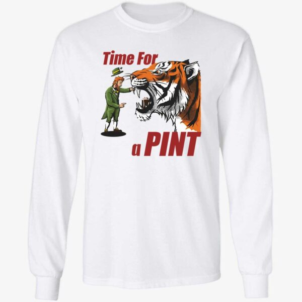 Time For A Pint Tiger St Patrick's Day Long Sleeve