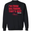 Derik Queen I'm From Baltimore Orange Sweatshirt