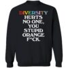 Diversity Hurts No One You Stupid Orange F-ck Sweatshirt
