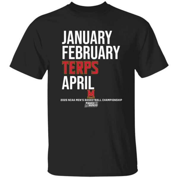Maryland Basketball January February Terps April Shirt