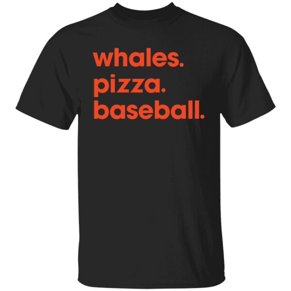 Whales Pizza Baseball Shirt