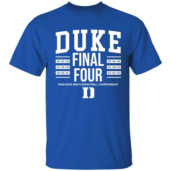 Duke Basketball All Time Final Fours Shirt