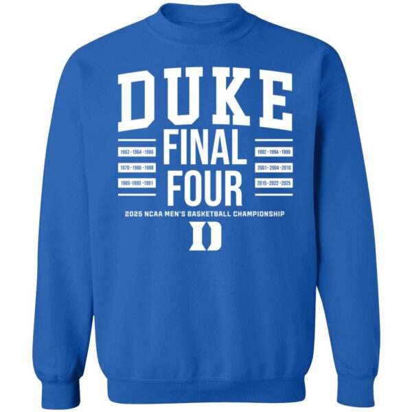 Duke Basketball All Time Final Fours Sweatshirt
