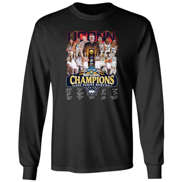 Uconn Huskies Basketball 2025 National Champions Signature Long Sleeve